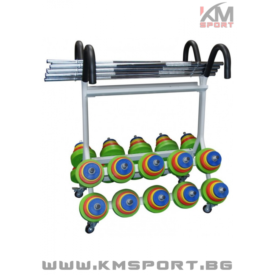 Стойка за BODY PUMP сетове (тежести и лостове) на колела - Image 4