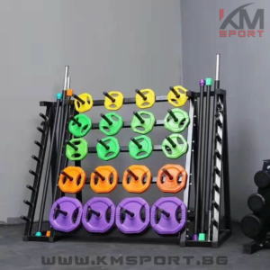 Стойка за BODY PUMP сетове (тежести и лостове) BLACK - за до 20 или 30 сета