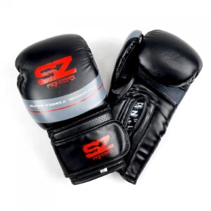 SZ Fighters - Боксови ръкавици Изкуствена кожа - Thunder - Black​