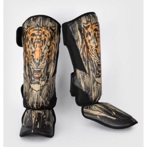 Протектори за крака - Venum Tiger Shin Guards - Black/Neon Orange ​