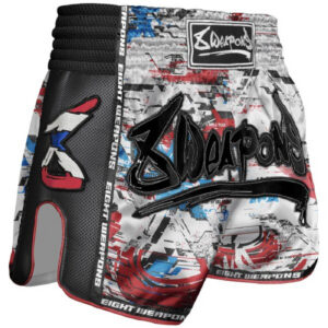 Шорти - 8 WEAPONS - Muay Thai Shorts - Cut like a Blade 2.0 - White