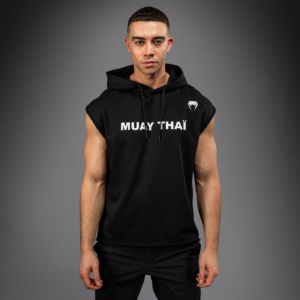 Суичър без ръкави - Venum VT Muay Thai Sleeveless Hoodie - Black/White​