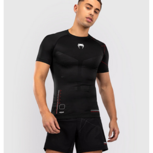 Рашгард - Venum Tactical XT Short Sleeve Rashguard - Black/Fire Red ​