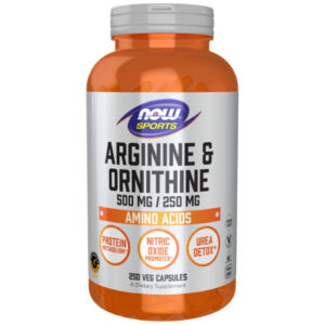 NOW Foods - Arginine/Ornithine 500/250 mg (125 дози) / 250 капсули