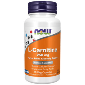 NOW Foods - L-Carnitine 250 mg | Carnipure™ (30 дози) / 60 капсули