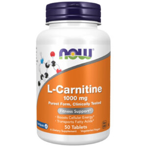 NOW Foods - L-Carnitine 1000 mg | Carnipure® (50 дози) / 50 Таблетки