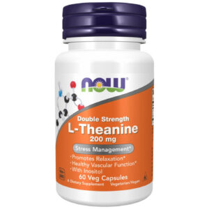 NOW Foods - L-Theanine 200 mg / Double Strength / 60 капсули