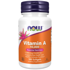 NOW Foods - Vitamin A 10000 IU (100 дози) / 100 Гел капсули