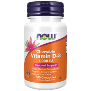 NOW Foods - Vitamin D-3 1000 IU | Chewable / 180 Дъвчащи таблетки