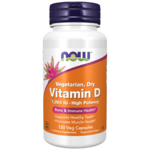 NOW Foods - Vitamin D 1000 IU | Vegetarian Dry (120 дози) / 120 капсули