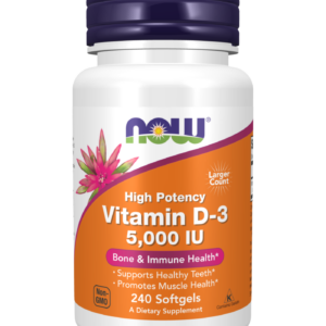 NOW Foods Vitamin D-3 5000 IU / 240 Гел капсули