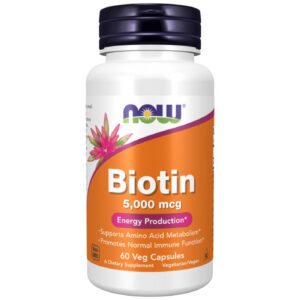 NOW Foods - Biotin 5000 mcg (60 дози) / 60 капсули