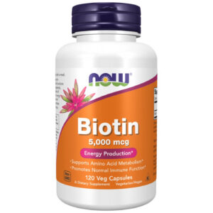 NOW Foods - Biotin 5000 mcg (120 дози) / 120 капсули
