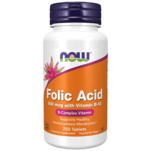 NOW Foods - Folic Acid 800 mcg (250 дози) / 250 Таблетки