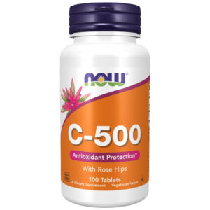 NOW Foods - Vitamin C-500 with Rose Hips (100 дози) / 100 Таблетки