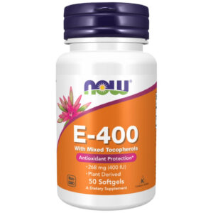 NOW Foods - Vitamin E-400 IU MT / 50 Гел капсули
