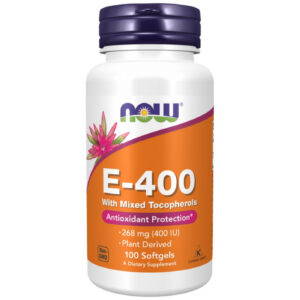 NOW Foods - Vitamin E-400 IU D-Alpha (100 дози) / 100 Гел капсули