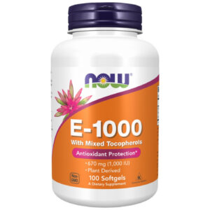 NOW Foods - Vitamin E-1000 Natural (100 дози) / 100 Гел капсули