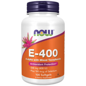 NOW Foods - Vitamin E-400 + Selenium (100 дози) / 100 Гел капсули
