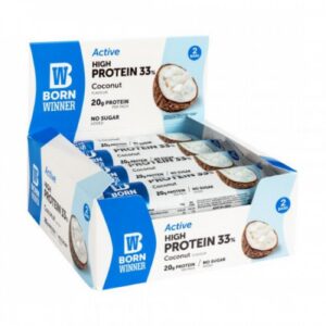 BORN WINNER Active High Protein Bar 33% coconut 12x60 гр