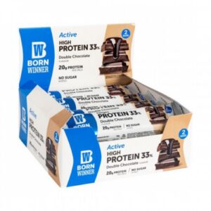 BORN WINNER Active High Protein Bar 33% Double Chocolate 12x60 гр