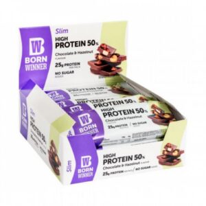 BORN WINNER Slim High Protein Bar 50% Chocolate & hazelnut 12х50 гр