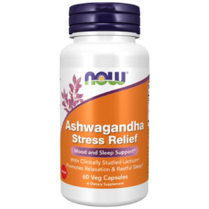 NOW Foods - Ashwagandha Stress Relief | With Bioactive Milk Peptides (60 дози) / 60 капсули
