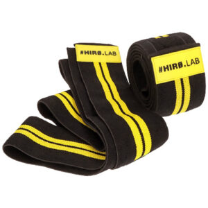 Hero.Lab - Knee Wrap - Rubber Logo | Black & Yellow
