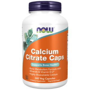 NOW Foods - Calcium Citrate Caps | + Magnesium, Vitamin D, Zinc, Copper, Manganese (80 дози) / 240 капсули