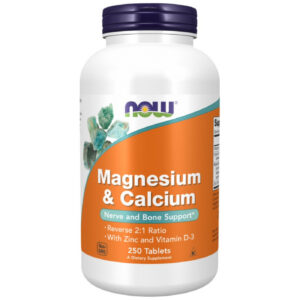 NOW Foods - Magnesium & Calcium | with Vitamin D3 & L-OptiZinc (83 дози) / 250 Таблетки