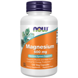 NOW Foods - Magnesium 500 mg | with Magnesium Oxide, Bisglycinate, Citrate / 120 капсули