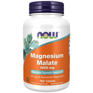 NOW Foods - Magnesium Malate 1000 mg (180 дози) / 180 Таблетки