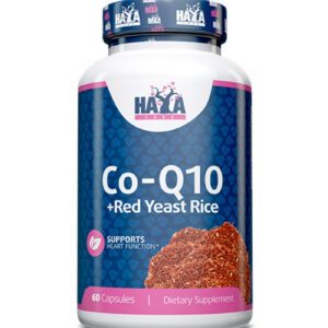 HAYA LABS Coenzyme Co-Q10 60 mg & Red Yeast Rice 500 mg / 60 Caps