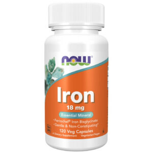 NOW Foods - Iron 18 mg Ferrochel (120 дози) / 120 капсули