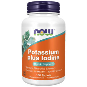 NOW Foods - Potassium plus Iodine | Electrolyte Balance Support (180 дози) / 180 Таблетки