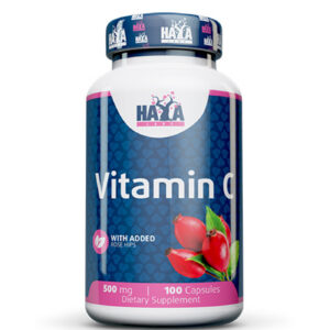 HAYA LABS Vitamin C with Rose Hips 500 mg / 100 Caps