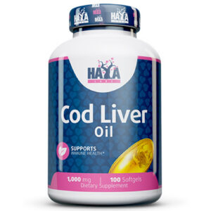 HAYA LABS Cod Liver Oil 1000 mg / 100 Softgels