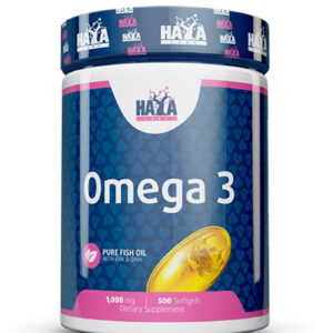 HAYA LABS Omega 3 1000 mg Fish Oil / 500 Softgels / 500g