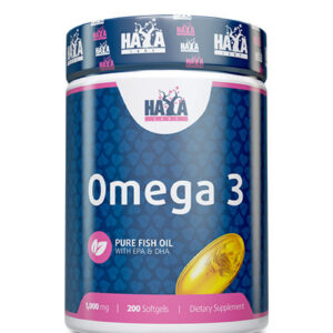 HAYA LABS Omega 3 1000 mg Fish Oil / 200 Softgels / 200g
