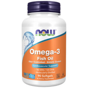 NOW Foods - Omega-3 Enteric Coated (90 дози) / 90 Гел капсули