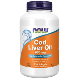 NOW Foods - Cod Liver Oil 650 mg (250 дози) / 250 Гел капсули