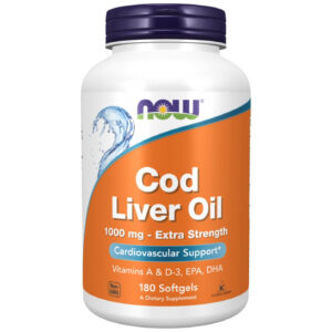 NOW Foods - Cod Liver Oil 1000 mg (180 дози) / 180 Гел капсули