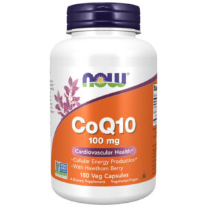 NOW Foods - CoQ10 100 mg | with Hawthorn Berry (180 дози) / 180 капсули