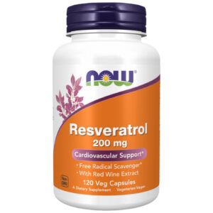 NOW Foods - Natural Resveratrol 200 mg (60 дози) / 120 капсули