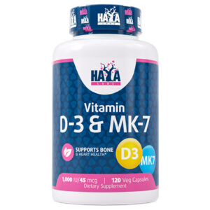 HAYA LABS - Vitamin D-3 1000 IU & МK-7 45 mcg / 120 Vcaps (120 дози)