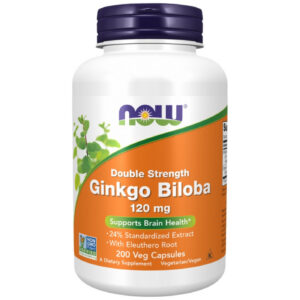NOW Foods - Ginkgo Biloba 120 mg / Double Strength (200 дози) / 200 капсули