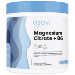 Osavi - Magnesium Citrate + B6 Powder / 250 грама, 62 дози