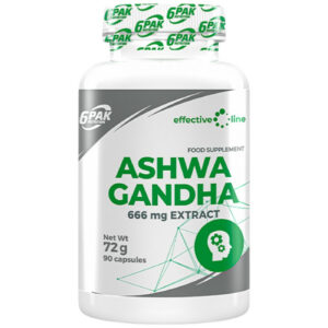 6PAK Nutrition - Ashwagandha 666 mg / 90 капсули, 90 дози