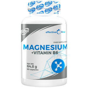 6PAK Nutrition - Magnesium + Vitamin B6 / 90 капсули, 45 дози