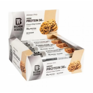 BORN WINNER Mega Pro High Protein Bar 36% Choco Chip Cookie 12x85 гр
